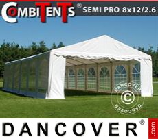 Partytent 8x12 (2,6)m 4- in-1, Wit