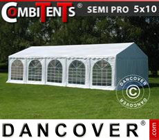 Partytent 5x10m, 3-in-1, Wit