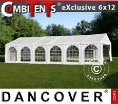 Partytent 6x12m 4-in-1, Wit